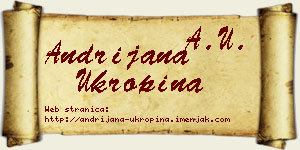 Andrijana Ukropina vizit kartica